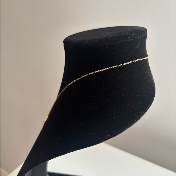 Gold Tone Geometric Pendant Necklace - Women's Jewelry - Picture 5 of 6